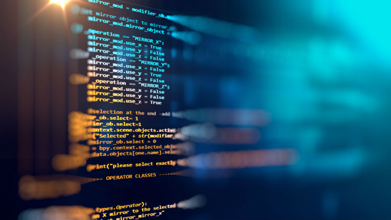 Code on a computer screen