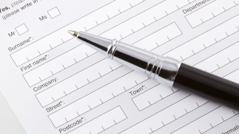 Form and a pen